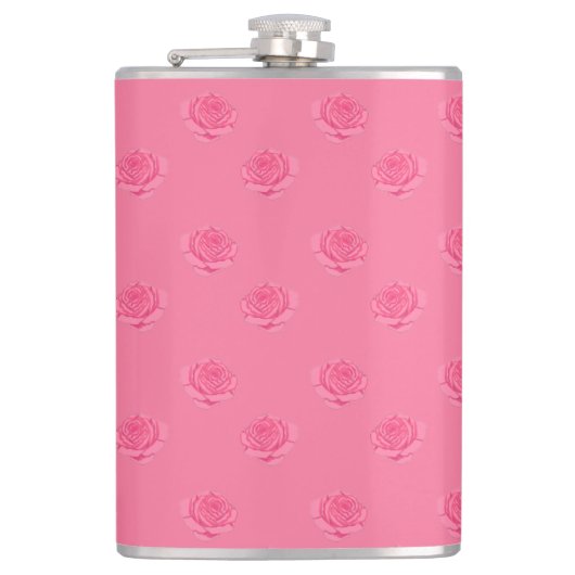 Pink roses フラスク (正面)