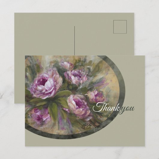 Pink Roses ポストカード (正面/裏面)