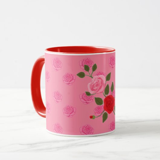 pink roses マグカップ (正面左)