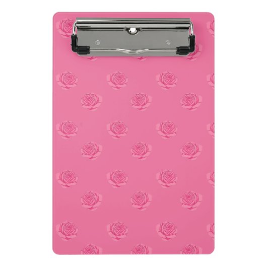 Pink roses ミニクリップボード (正面)