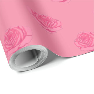 Pink roses ラッピングペーパー