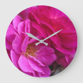 Pink Roses ラージ壁時計 (正面)