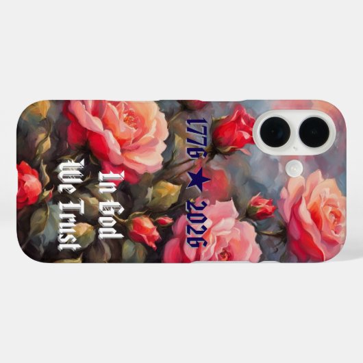 Pink Roses 250th Birthday iPhone / iPad case Case-Mate iPhoneケース (裏面 (横))