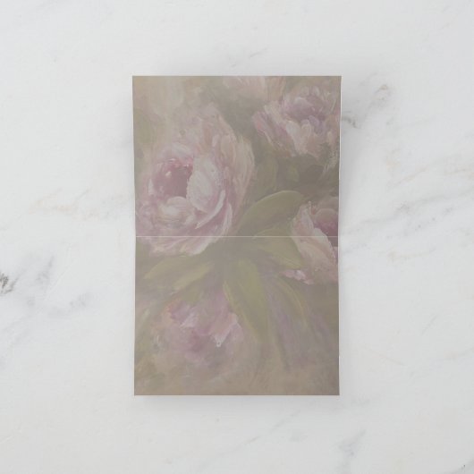 Pink Roses 4 x 5.6" カード (内部)