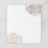 pink roses and baby's breath bouquet プレイスカード (外部開封)