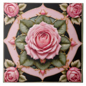 Pink Roses Beautiful Trendy Collection タイル (正面)