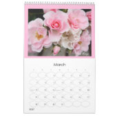 Pink Roses Calendar カレンダー (3月 2027)