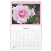 Pink Roses Calendar カレンダー (1月 2026)