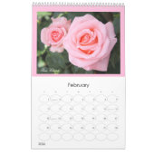 Pink Roses Calendar カレンダー (2月 2026)