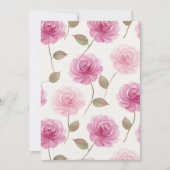 Pink Roses Card 招待状 (正面)