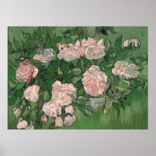 Pink Roses (F595) Van Gogh Fine Art ポスター