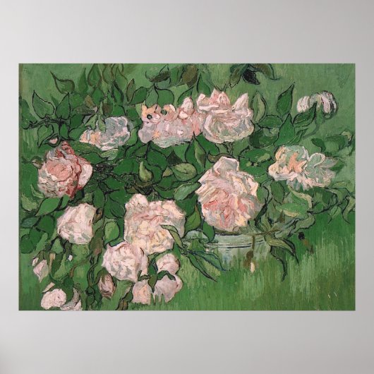 Pink Roses (F595) Van Gogh Fine Art ポスター (正面)