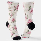Pink Roses Floral         ソックス (傾斜あり)
