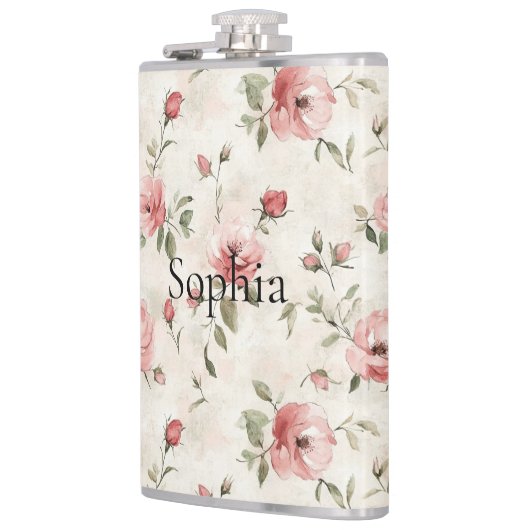 Pink Roses Floral  フラスク (左)