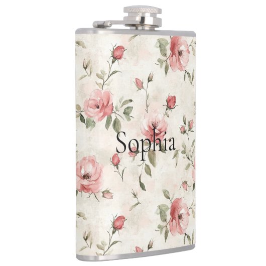 Pink Roses Floral  フラスク (右)