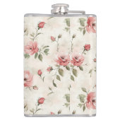Pink Roses Floral  フラスク (裏面)