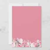 Pink Roses Floral Bridal Shower 招待状 (裏面)
