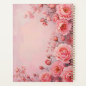 Pink Roses Floral Spiral-Bound Planner Botanical プランナー手帳 (裏面)