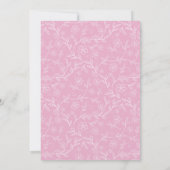 Pink Roses Floral Template 105th Birthday 招待状 (裏面)
