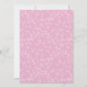 Pink Roses Floral Template 74th Birthday 招待状 (裏面)