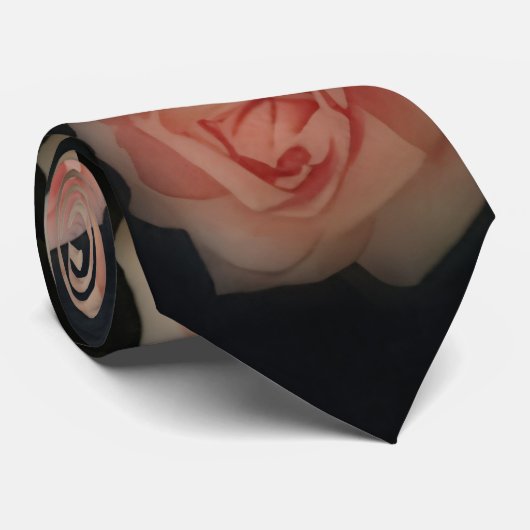Pink Roses Flower Art Tie ネクタイ (ロール)