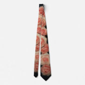 Pink Roses Flower Art Tie ネクタイ (裏面)