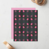 Pink Roses Garden ノートカード (正面/裏面インサイチュ)