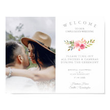 Pink Roses Garland Wedding Unplugged Ceremony