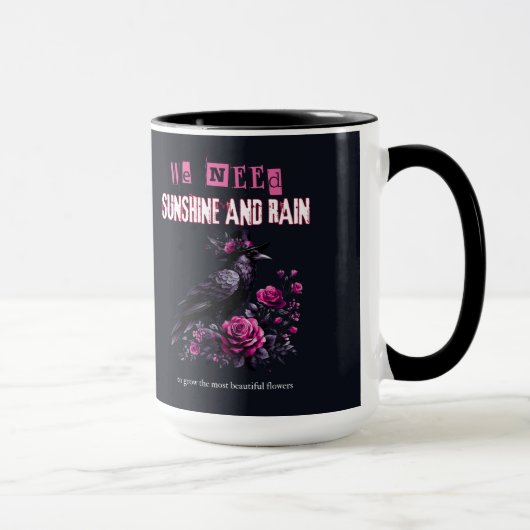 Pink Roses Gothic Mug マグカップ (右)