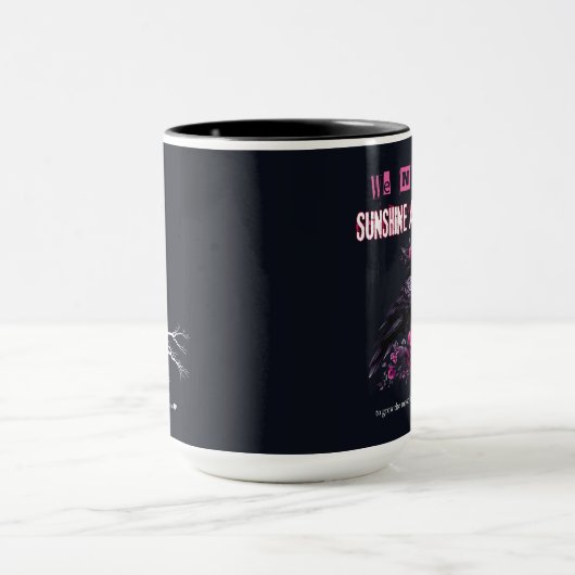 Pink Roses Gothic Mug マグカップ (中央)