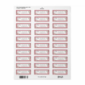 Pink Roses Graduate Cap Graduation Return Address ラベル (フルシート)