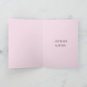 Pink Roses Hearts Candles Romantic Love カード (内部)