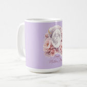 Pink Roses Lavender Moon Mug, Mother's Day Gift コーヒーマグカップ (正面左)