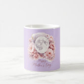 Pink Roses Lavender Moon Mug, Mother's Day Gift コーヒーマグカップ (中央)