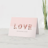 Pink Roses 'LOVE' Mother's Day Greeting Card カード (正面)