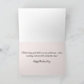 Pink Roses 'LOVE' Mother's Day Greeting Card カード (内部)