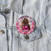 Pink Roses Memorial Button Sky Memorial Button 缶バッジ (インサイチュ)