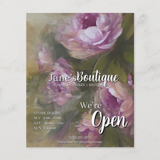 Pink Roses MINI Store チラシ (正面)