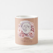 Pink Roses Moon Mug, Mother's Day Gift Dusty Rose  コーヒーマグカップ (中央)