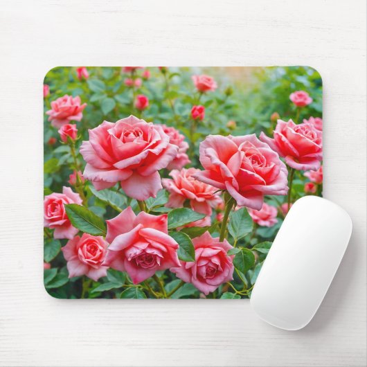 Pink Roses Mouse Pad マウスパッド (マウス)