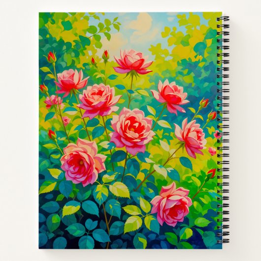 Pink Roses Notebook ノートブック (裏面)