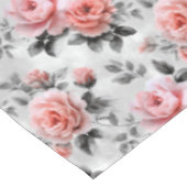 Pink Roses On Gray  テーブルクロス (アングル)