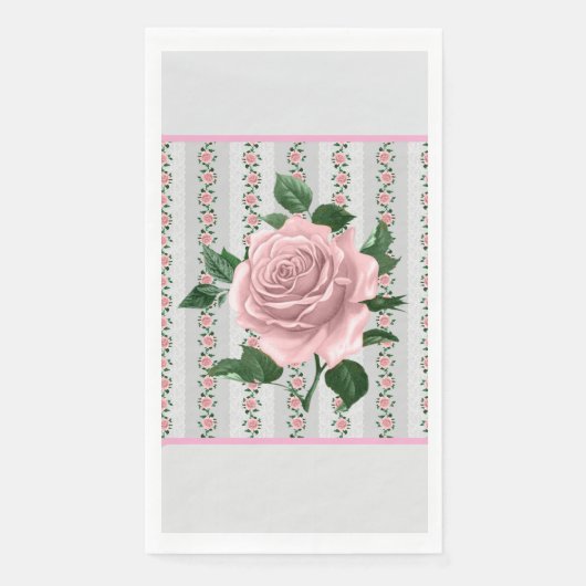 Pink Roses Paper Napkin (正面)