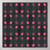 Pink Roses Pattern ポスター (正面)