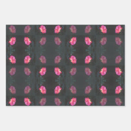 Pink Roses Pattern ラッピングペーパーシート