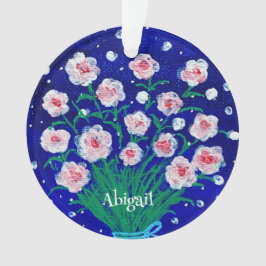 Pink Roses Personalized Acrylic Ornament オーナメント