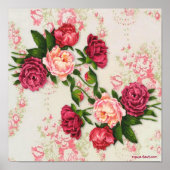 Pink Roses Print ポスター (正面)