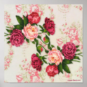 Pink Roses Print ポスター