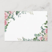 Pink Roses Script Advice And Wishes Graduation エンクロージャーカード (裏面)