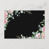 Pink Roses Script Advice And Wishes Graduation エンクロージャーカード (裏面)